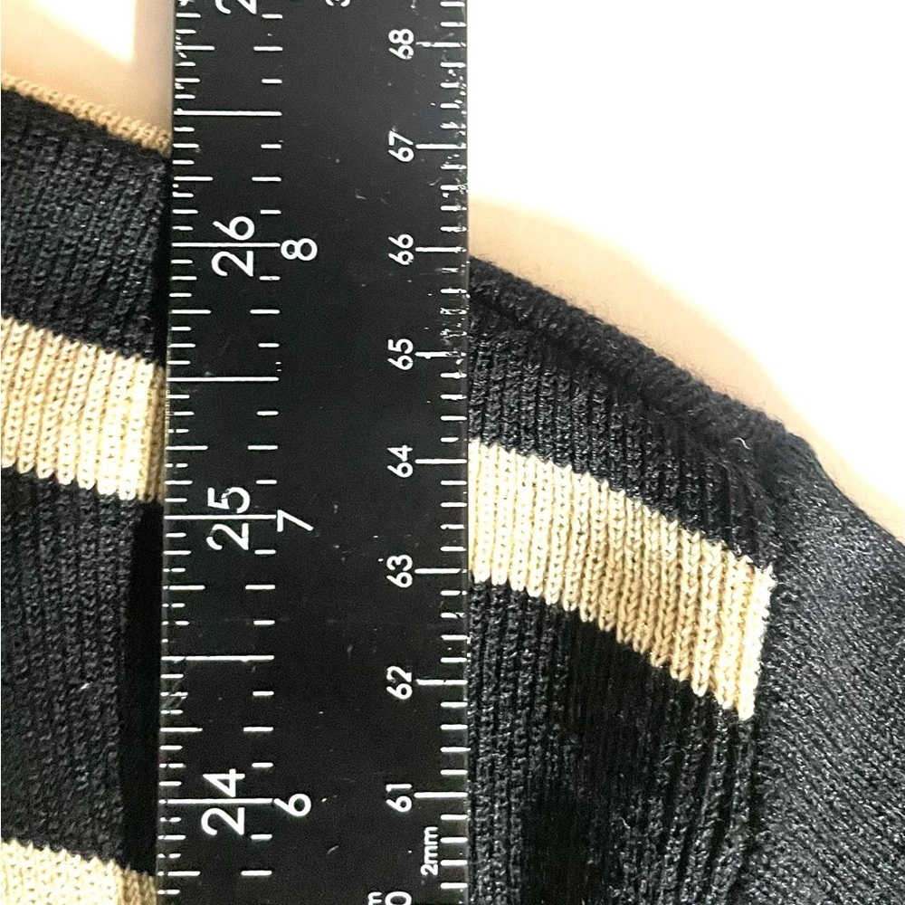 Uniform Woman by Paul Richard Black Striped Cardigan Open Front Sz. 2X - Picture 11 of 11